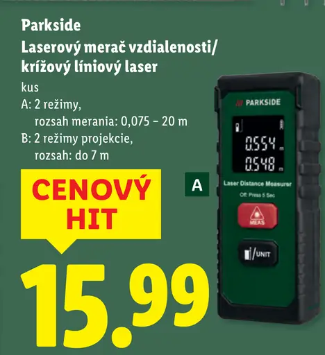 Parkside laserový merač vzdialenosti/krížový líniový laser