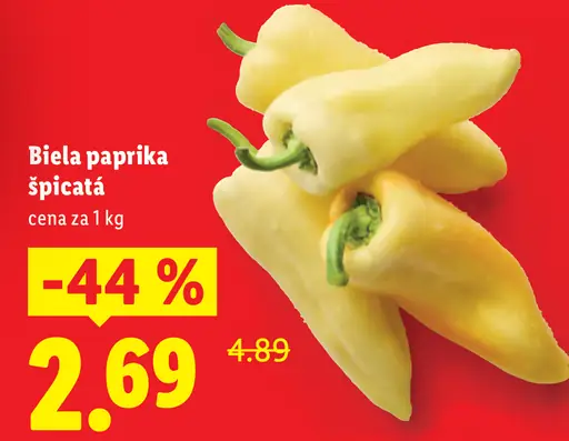 Biela paprika špicatá