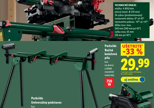 Parkside univerzálny podstavec na pokosové a pásové píly, hoblíky, pokosové a tanierové brúsky, stojanové vŕtačky