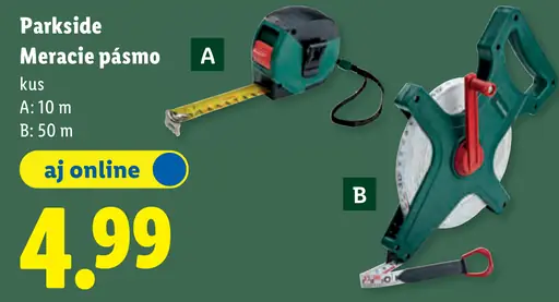 Parkside meracie pásmo A