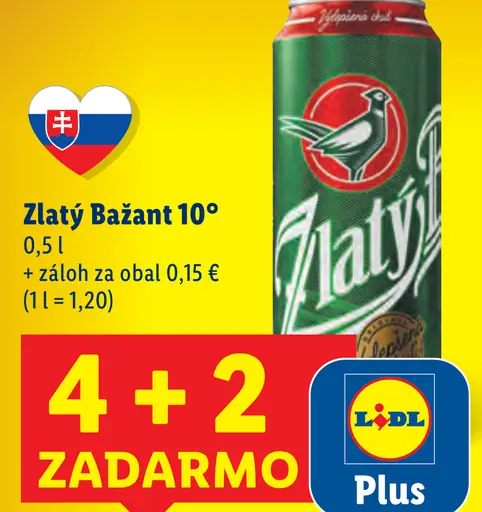 Zlatý Bažant 10° plechovka