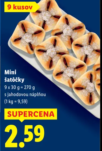 Mini šatočky s jahodovou náplňou