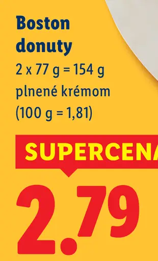 Boston donuty plnené krémom