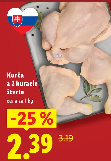 Kurča a 2 kuracie štvrte