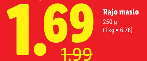 Rajo Tradičné Maslo