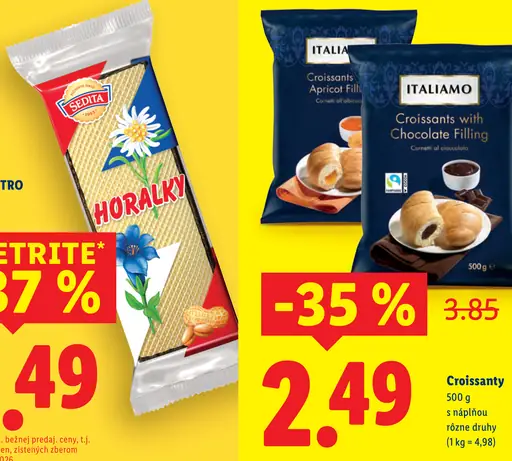 Italiamo croissanty s marhuľovou náplňou