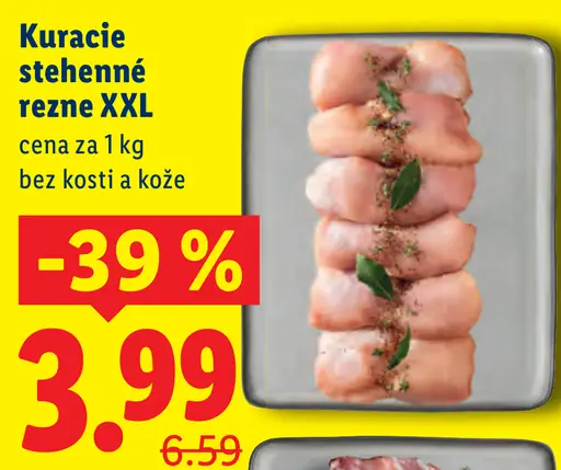 Kuracie stehenné rezne XXL bez kosti a kože