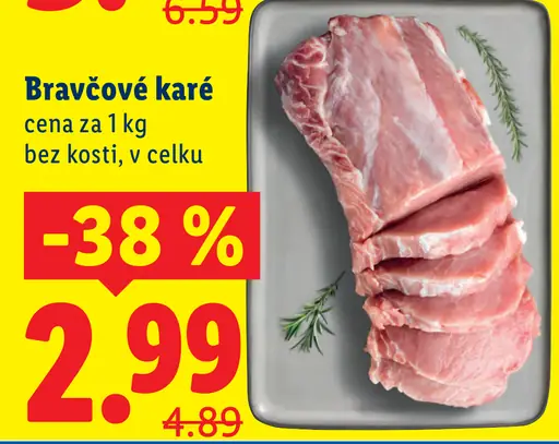 Bravčové karé bez kosti vcelku
