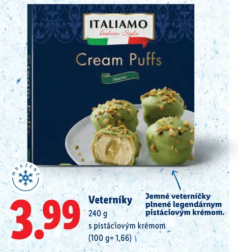 Italiamo tiramisu, dezert alebo profiteroles