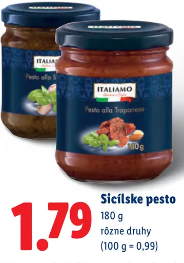 Italiamo sicílske pesto rôzne druhy