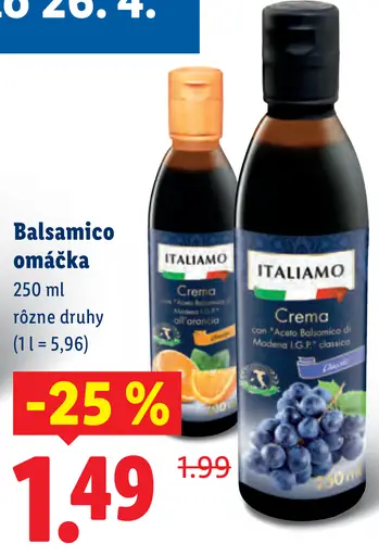 Italiamo balsamico omáčka rôzne druhy
