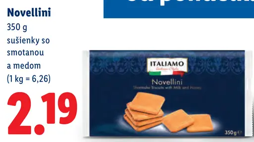 Italiano Novellini sušienky so smotanou a medom