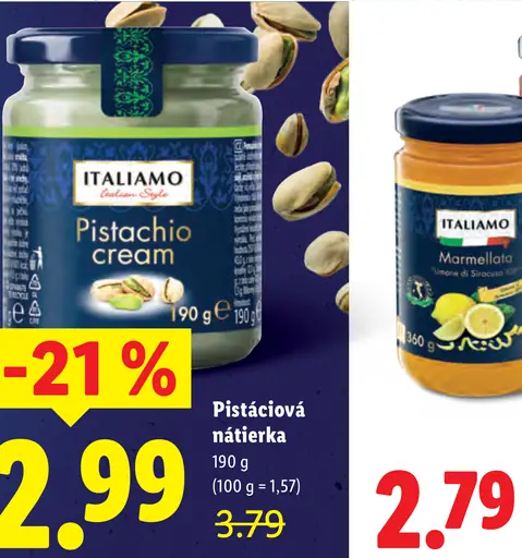 Italiamo Pistáciová nátierka