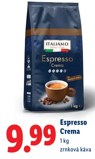 Italiamo Espresso Crema zrnková káva
