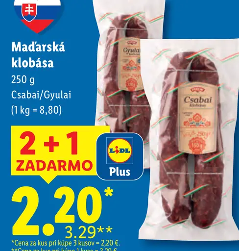 Csabai/Gyulai maďarská klobása