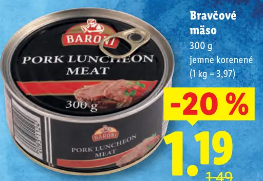 Baroni bravčové mäso jemne korenené