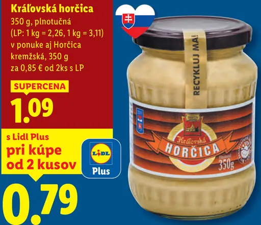 Královská horčica plnotučná