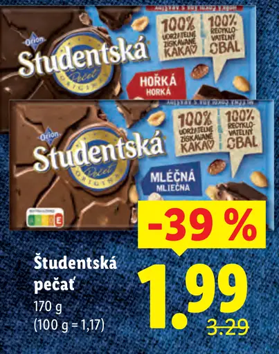 Orion Študentská pečať čokoláda