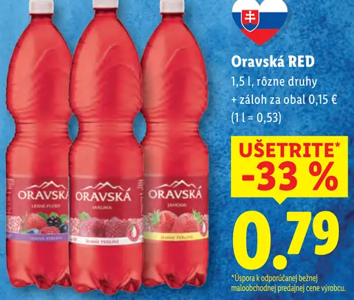 Oravská RED minerálna voda