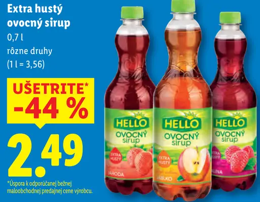 Hello ovocný sirup extra hustý
