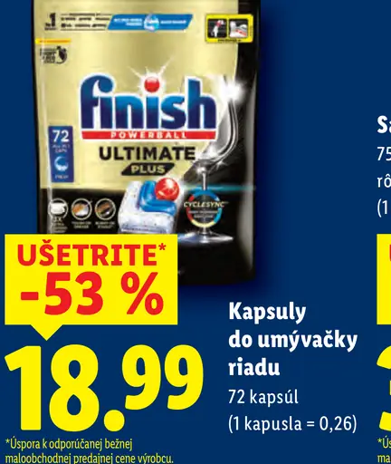 Finish kapsuly do umývačky riadu Ultimate Plus