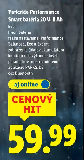 Parkside Performance Smart batéria 20 V