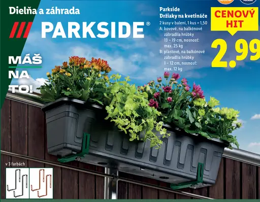 Parkside držiaky na kvetináče