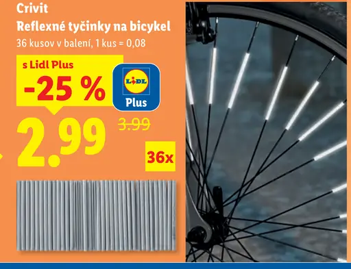 Crivit reflexné tyčinky na bicykel