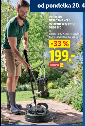 Parkside Performance vysokotlakový čistič PHDP 180