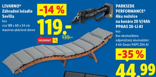 Livarno záhradné ležadlo Sevilla