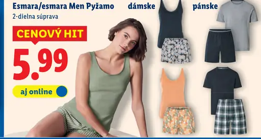 Esmara/Esmara Men pyžamo 2‑dielna súprava