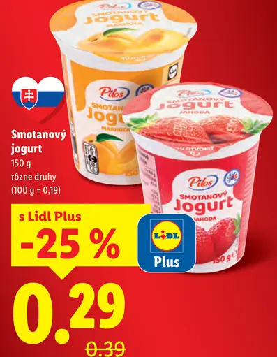Pilos smotanový jogurt jahoda