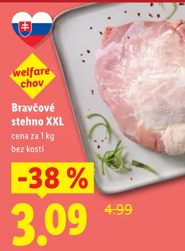 Bravčové stehno XXL bez kosti
