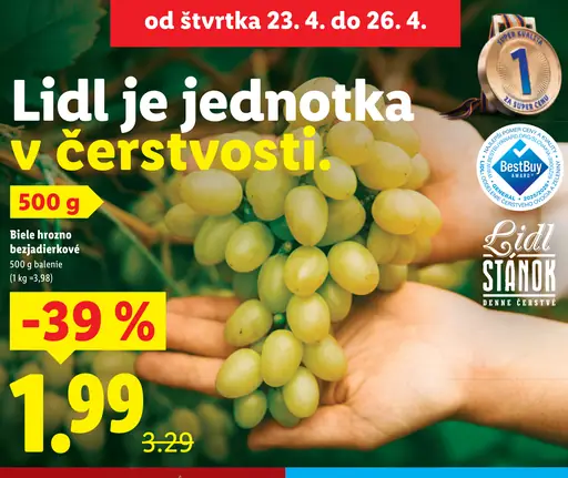 Biele hrozno bezjadierkové