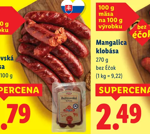 Mangalica klobása bez éčok