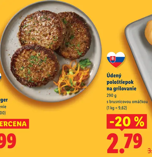 Údený pološtiepok na grilovanie s brusnicovou omáčkou