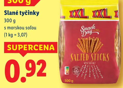 Snack Day slané tyčinky s morskou soľou
