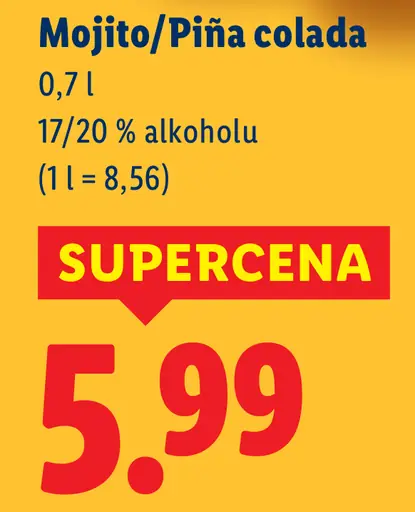 Mojito / Piña colada alkoholický nápoj