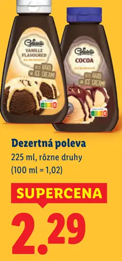 Gelatelli Dezertná poleva