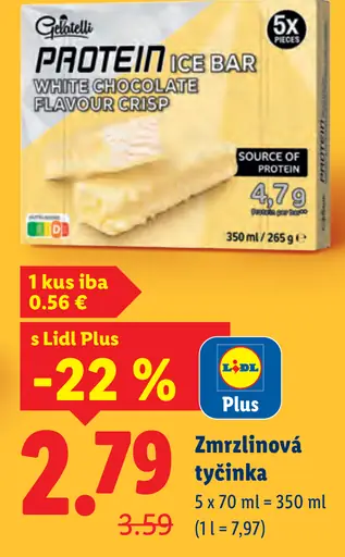 Gelatelli Protein Ice Bar biela čokoláda