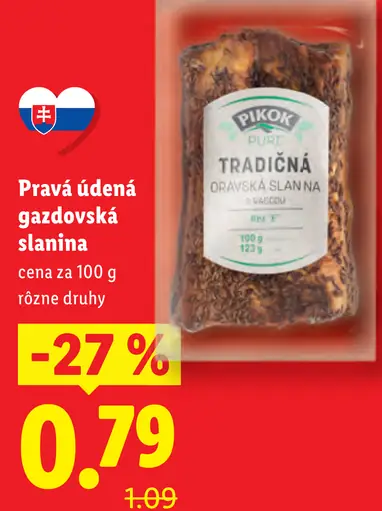 Pikok Údená slanina krájaná