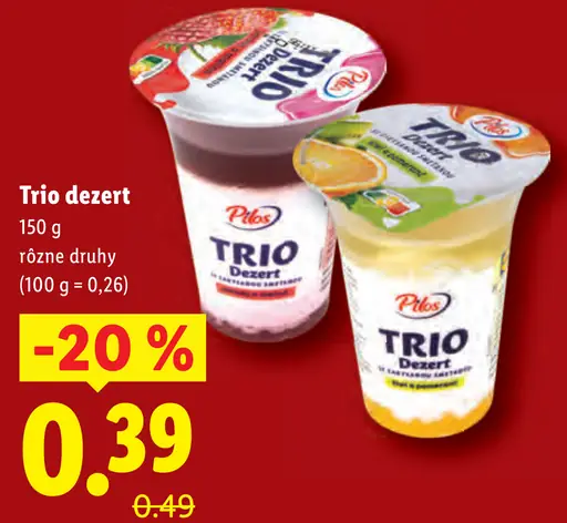 Pilos Trio dezert rôzne druhy