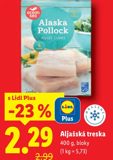 Ocean Sea aljašská treska filé bloky