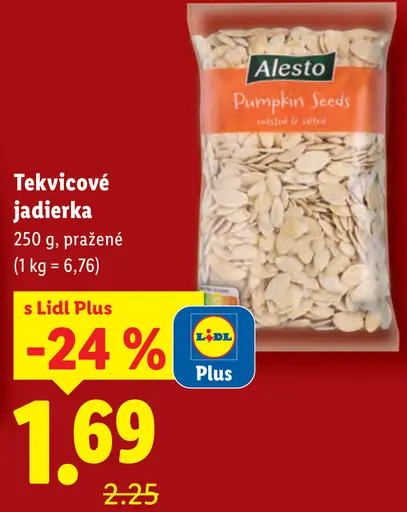 Alesto tekvicové jadierka pražené