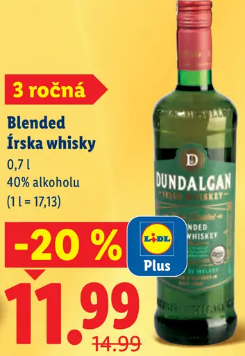 Dundalgan Blended írska whisky 3-ročná
