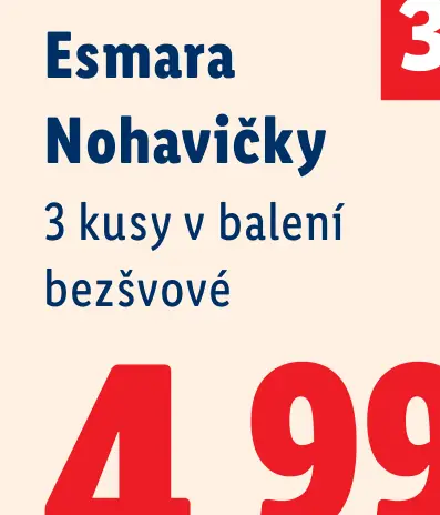 Esmara nohavičky bezšvové 3 kusy v balení