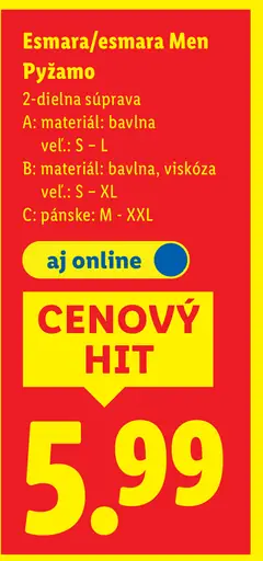 Esmara/Esmara Men pyžamo 2‑dielna súprava