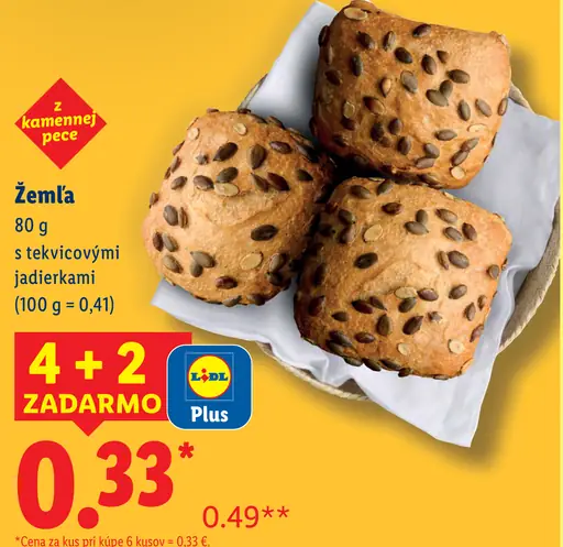 Žemľa s tekvicovými jadierkami