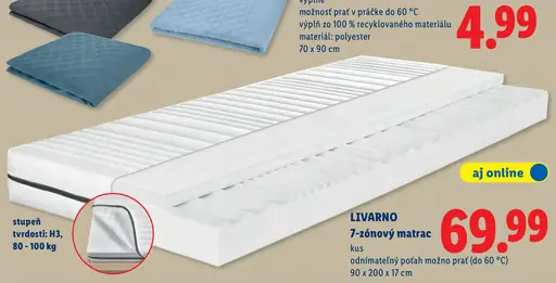 Livarno 7-zónový matrac
