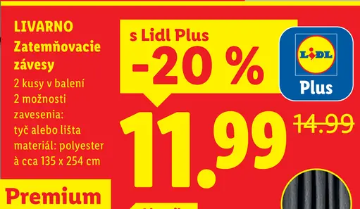 Livarno zatemňovacie závesy